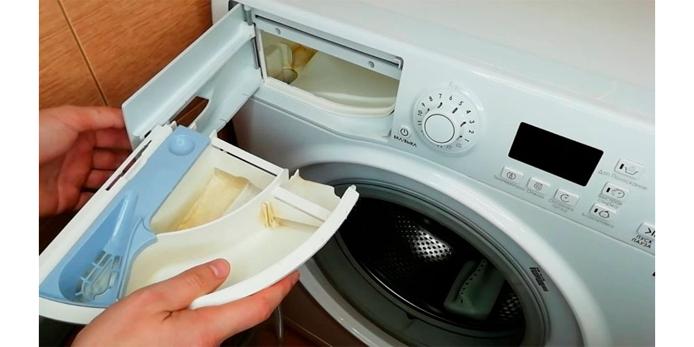 Почему после стирки в лотке стиральной машины остается порошок