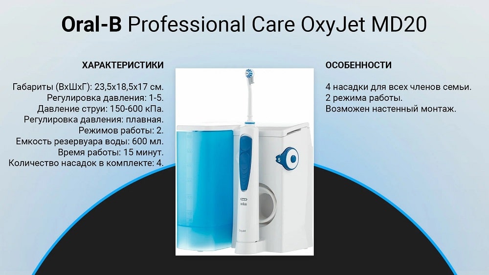 Oral-B Professional Care OxyJet MD20